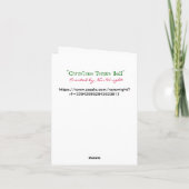 Tennis-kerstsierKaart Feestdagen Kaart (Achterkant)