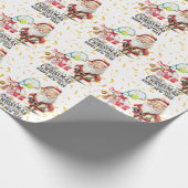 Tennis kerstthema cadeaupapier (Hoek)