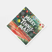 Tennis Kerstthema Merry Tennis Mas Servet (Hoek)