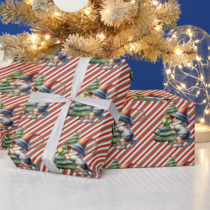 Tennis Kerstthema met Speler Cadeaupapier