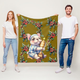 Tennis Kerstthema met Speler Fleece Deken