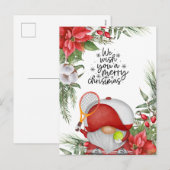 Tennis kerstthema voor de speler feestdagenkaart (Voorkant / Achterkant)