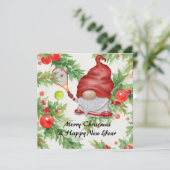 Tennis kerstthema voor de speler feestdagenkaart (Staand voorkant)