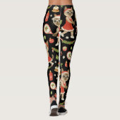 Tennis kerstthema voor kattenliefhebbers leggings (Achterkant)