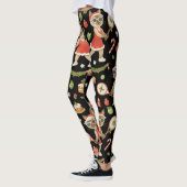 Tennis kerstthema voor kattenliefhebbers leggings (Links)