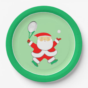 Tennis Kerstvakantie Papieren Bordje