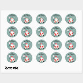 Tennis kerstvakantie ronde sticker (Vel)