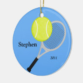 Tennis-kerstversiering Keramisch Ornament (Links)