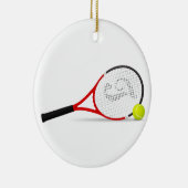 Tennis-kerstversiering Keramisch Ornament (Rechts)