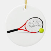 Tennis-kerstversiering Keramisch Ornament (Voorkant)
