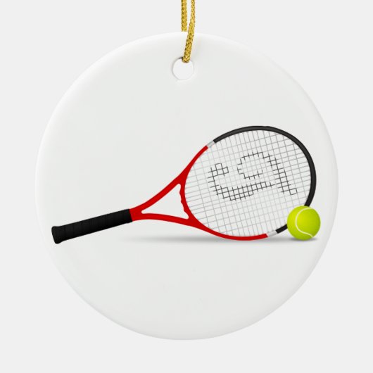 Tennis-kerstversiering Keramisch Ornament (Voorkant)