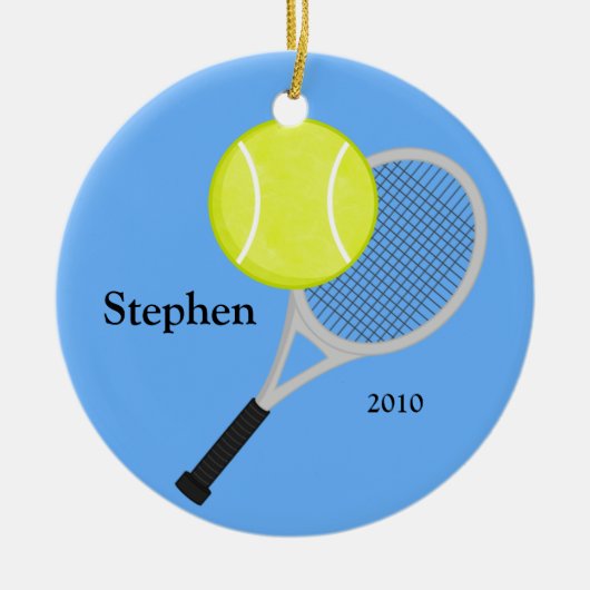 Tennis-kerstversiering Keramisch Ornament (Voorkant)