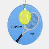 Tennis-kerstversiering Keramisch Ornament (Links)