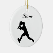 Tennis-kerstversiering op maat (mannelijk) keramisch ornament (Rechts)