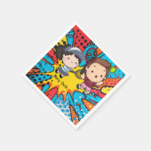 Tennis Kind Verjaardagsfeest Abstracte Achtergrond Servet (Hoek)