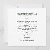 Tennis Kind verjaardagsfeestje Kaart (Achterkant)