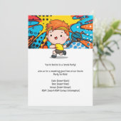 Tennis Kind verjaardagsfeestje Kaart (Staand voorkant)