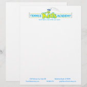 Tennis Kinder de sjabloon van de douane briefhead  Briefhoofd Ontwerp (Voorkant / Achterkant)