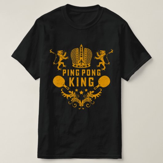 Tennis King Fun Ping Pong Gift and Table Spo T-shirt (Design voorkant)