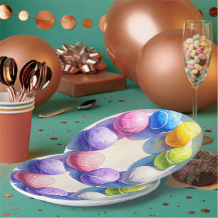 Tennis Kleurrijke ballen Papieren Bordje