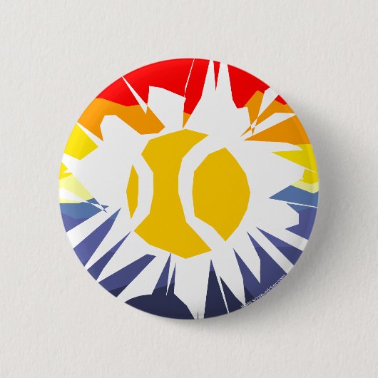 Tennis-knop met koel kogelontwerp ronde button 5,7 cm (Voorkant)