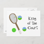 Tennis - Koning van het Hof Briefkaart (Voorkant / Achterkant)