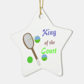 Tennis - Koning van het Hof Keramisch Ornament (Links)