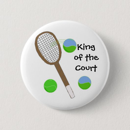 Tennis - Koning van het Hof Ronde Button 5,7 Cm (Voorkant)