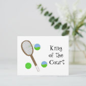 Tennis - Koning van het veld Briefkaart (Staand voorkant)