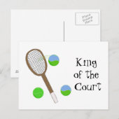 Tennis - Koning van het veld Briefkaart (Voorkant / Achterkant)