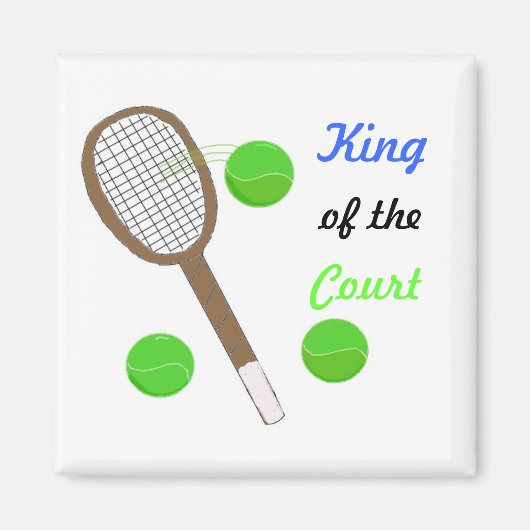 Tennis - Koning van het veld Magneet (Voorkant)