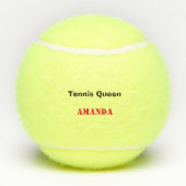 Tennis koningin gepersonaliseerd tennisballen (Achterkant)