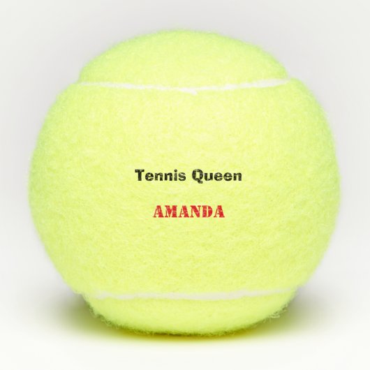 Tennis koningin gepersonaliseerd tennisballen (Voorkant)