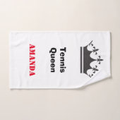 Tennis koningin modern personaliseert tekst met kr handdoek (Handdoek)