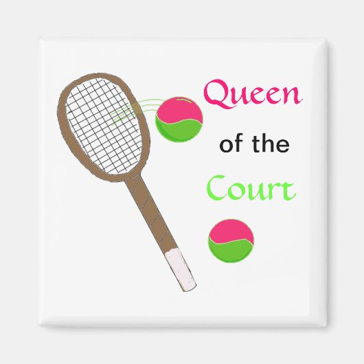 Tennis - Koningin van de baan Magneet (Voorkant)