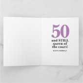 Tennis Koningin van de Rechtbank Gepersonaliseerde Kaart (Binnen)