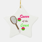 Tennis - Koningin van het Hof Keramisch Ornament (Voorkant)