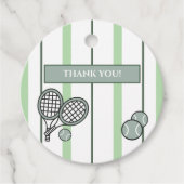 Tennis Koppel Bruiloft Shower Bedankt Bedankjes Labels (Voorkant)