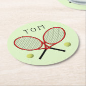 Tennis kruisingen gepersonaliseerd Onderzetter pap (Gebogen)