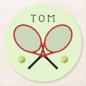 Tennis kruisingen gepersonaliseerd Onderzetter pap (Voorkant)
