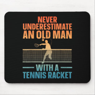 Tennis Kunst Voor Mannen Opa Tennis Liefhebber Ten Muismat