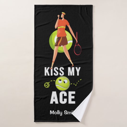 Tennis Kus Mijn Ace voor Speler Grappig Badhanddoek (Badhanddoek)