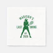 Tennis Last Swing Before the Ring Bachelorette Servet (Voorkant)