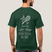 Tennis Last Swing Before The Ring Bachelorette T-shirt (Achterkant)