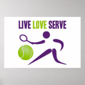 Tennis: Leef. Liefde. Serve. Poster (Voorkant)