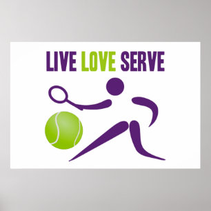Tennis: Leef. Liefde. Serve. Poster