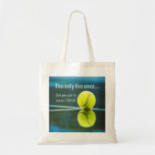 Tennis leeft één keer, twee keer zeven, Tennis Bal Tote Bag (Voorkant)