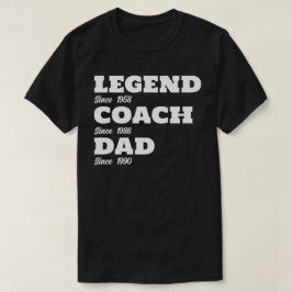 Tennis Legend Coach Pap - Aangepaste dadels T-shir T-shirt