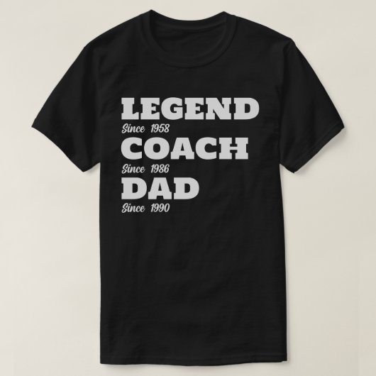 Tennis Legend Coach Pap - Aangepaste dadels T-shir T-shirt (Design voorkant)