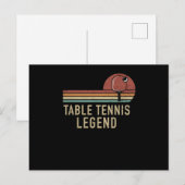 Tennis Legend  pingpongspeler voor Tennis Briefkaart (Voorkant / Achterkant)
